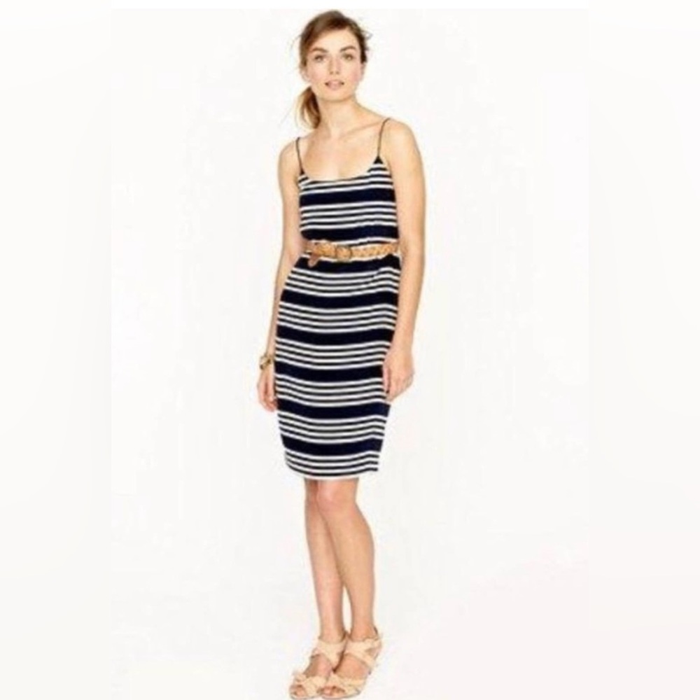 J. Crew striped silk dress
